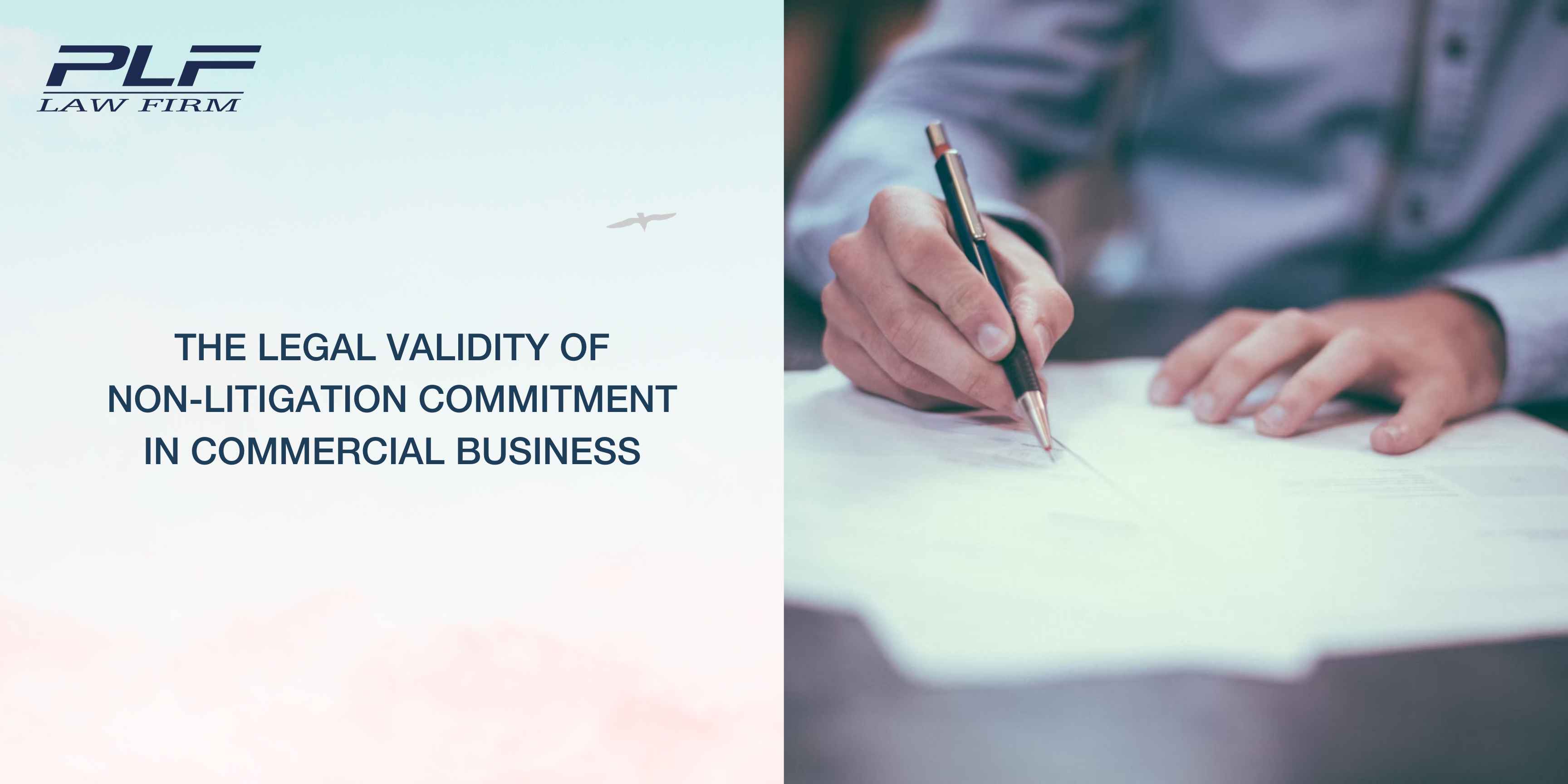 Plf The Legal Validity Of Non Litigation Commitment In Commercial Business