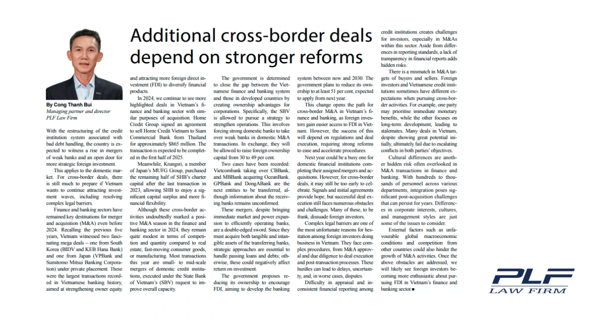 Cơ hội chia sẻ về M&A 2025 của một trong những ngành “mũi nhọn” kinh tế Việt Nam